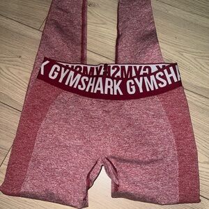 Gymshark Maroon and pink Leggings with Logo Waistband